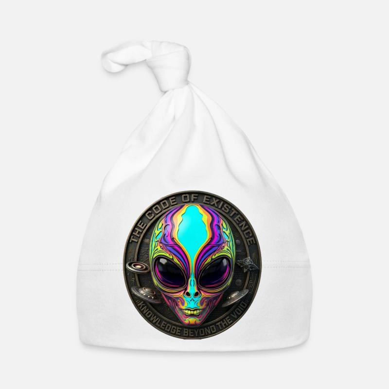 The Code of Existence Alien Sci-Fi Art Organic Baby Cap
