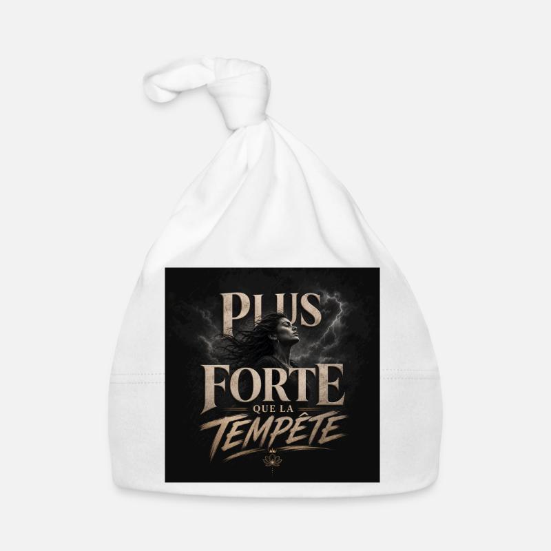 Plus Forte que la Tempête - Bonnet bio Bébé - blanc