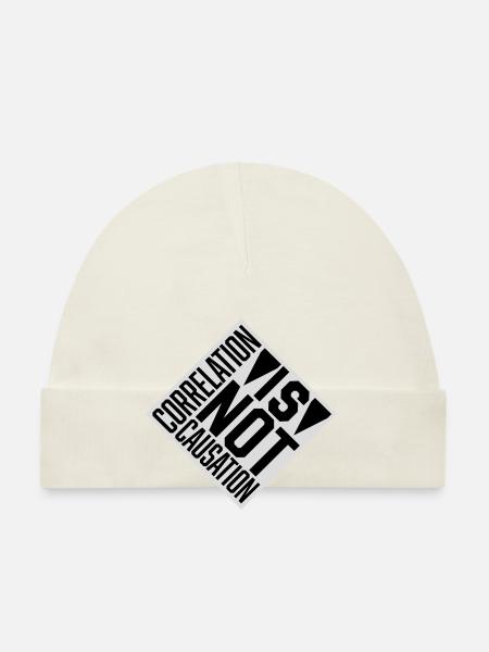 Correlation Is Not Causation Nerd Science - Organic Baby Cap - white - Front