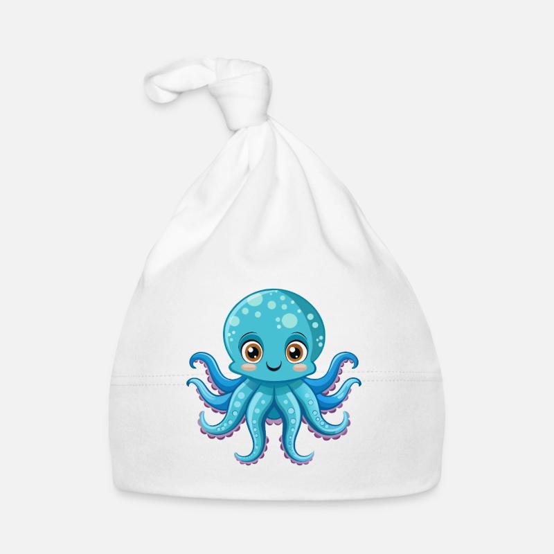 Cute octopus Organic Baby Cap