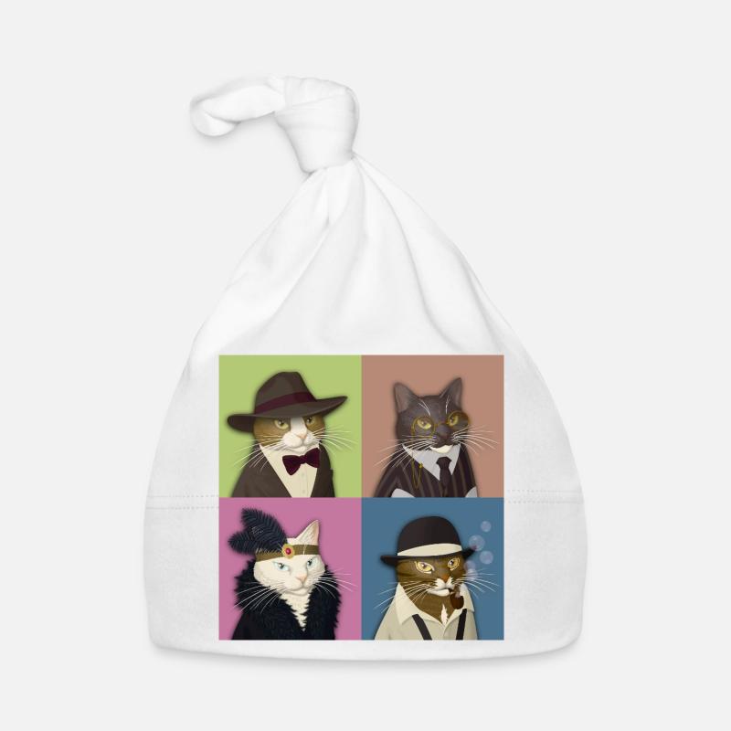 Dapper Cats Quartet Bonnet bio Bébé
