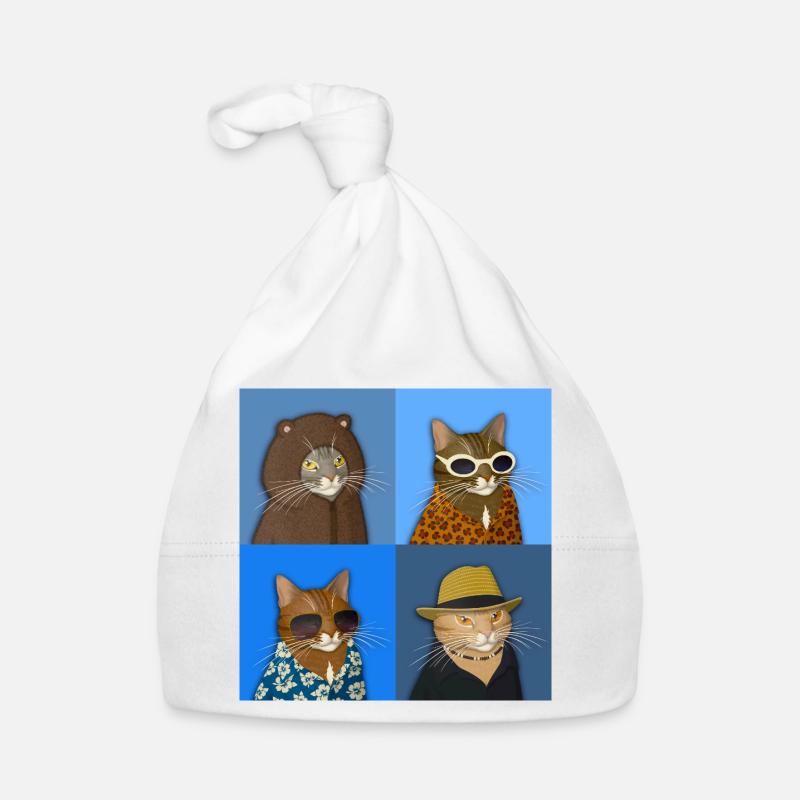Getigerte Katzensorte Baby Bio-Mütze