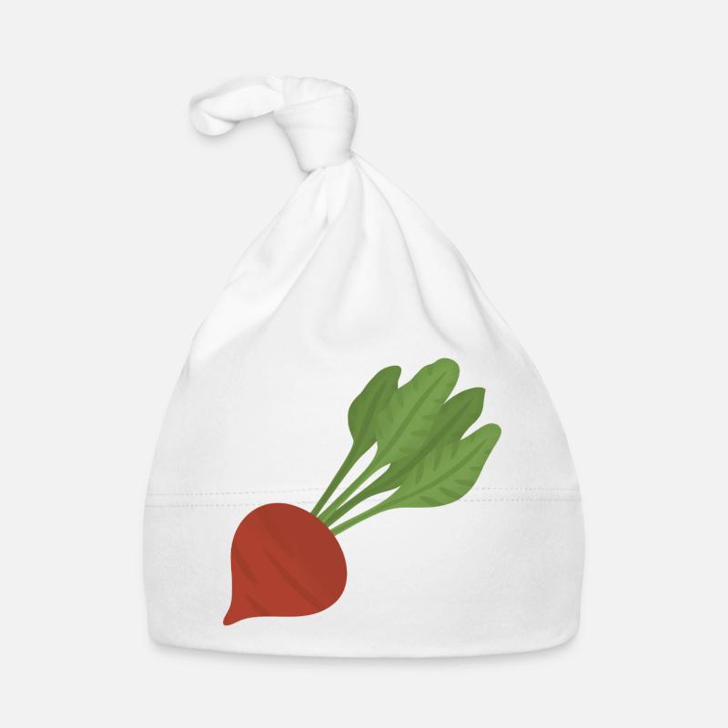 Beetroot Botanical Art Organic Baby Cap
