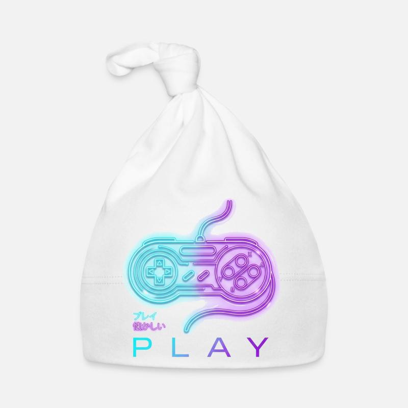 Neon Retro Controller Nostalgie Baby Bio-Mütze