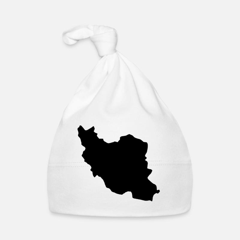 Iran map Organic Baby Cap