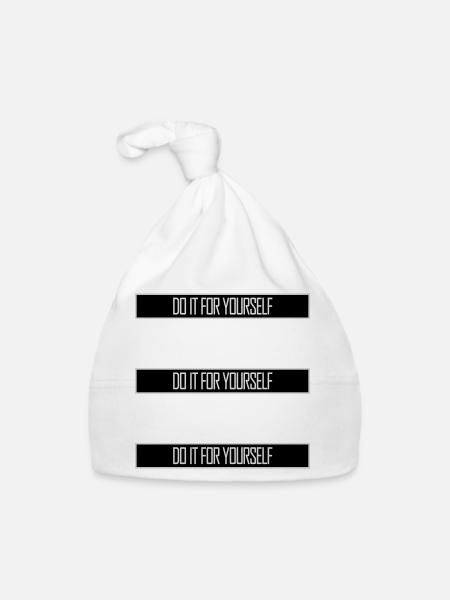 Do It For Yourself Inspirierend Selbstliebe Zitat - Baby Bio-Mütze - Weiß - Vorne