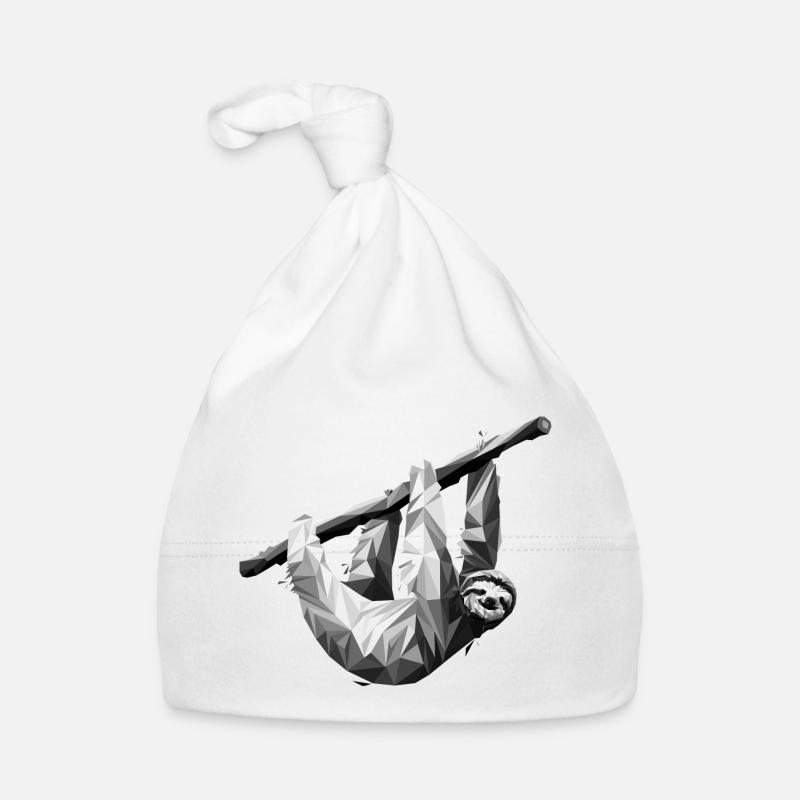 La paresse dans un style polygonal Bonnet bio Bébé