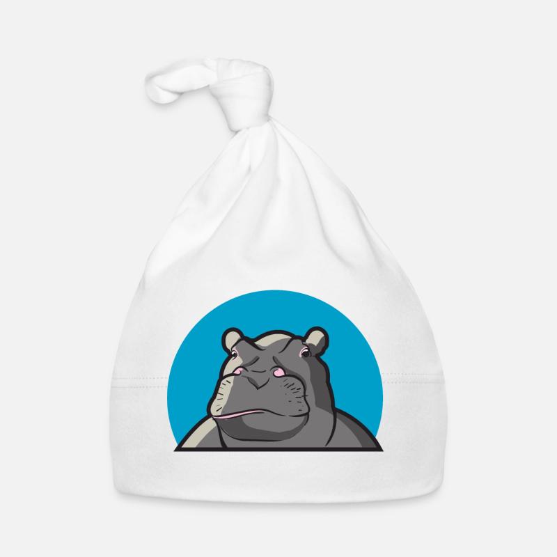 Hippo Nilpferd Baby Bio-Mütze