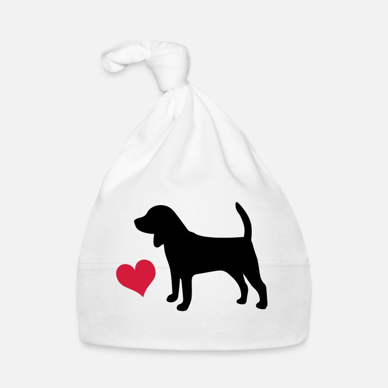 Beagle - Baby Bio-Mütze - Weiß