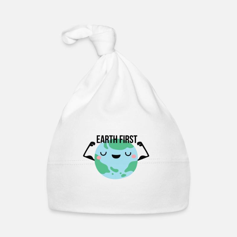 la terre d'abord - Bonnet bio Bébé - blanc