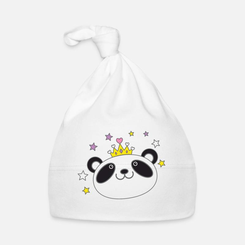 couronne de visage de panda dans une couronne royale Bonnet bio Bébé