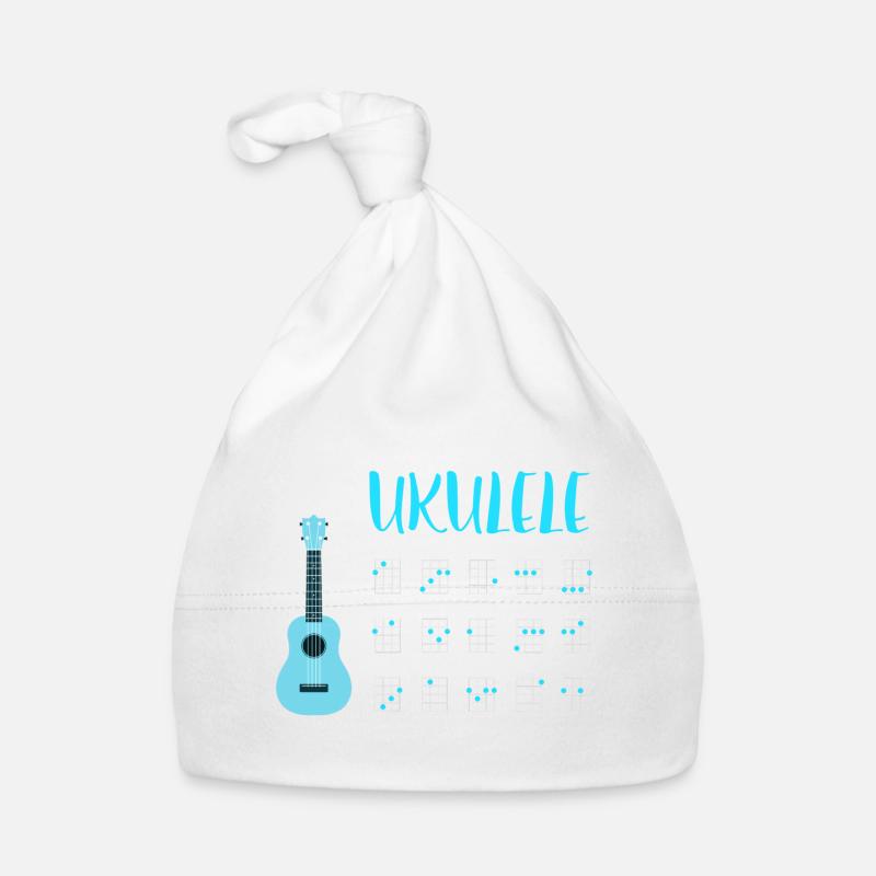 ÉCOULE D'UKULELE - Bonnet bio Bébé - blanc