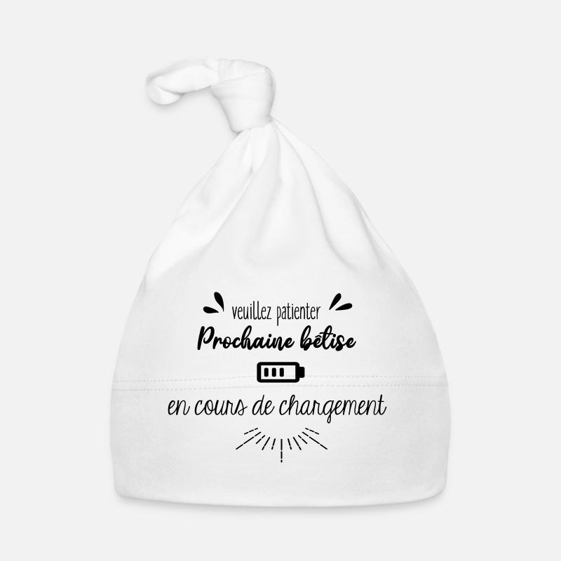 Veuillez patienter - Bonnet bio Bébé - blanc
