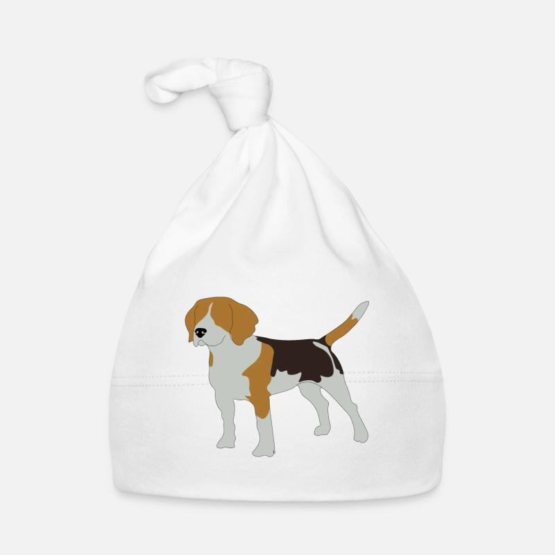 beagle - Organic Baby Cap - white