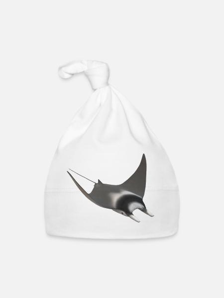 3d stingrays - Organic Baby Cap - white - Front