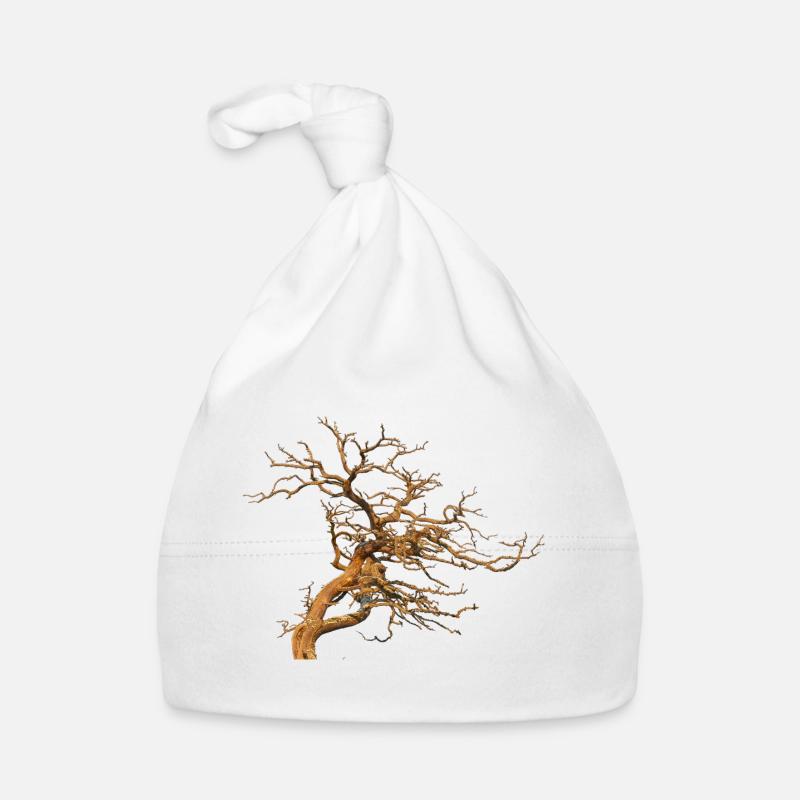 Baum - Baby Bio-Mütze - Weiß