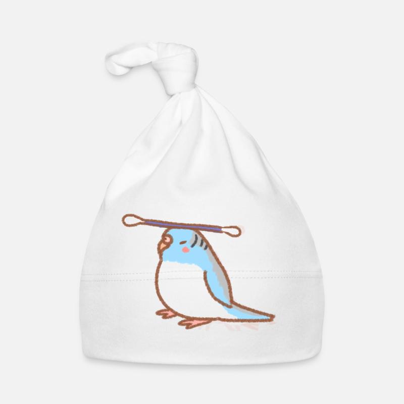 perruche avec qtip Bonnet bio Bébé