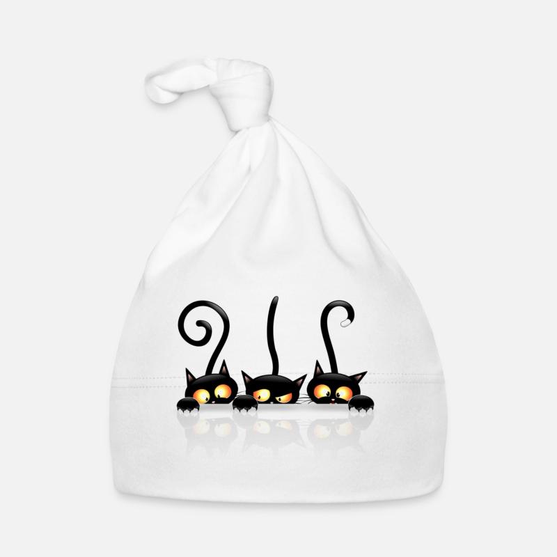 Chats noirs Bonnet bio Bébé