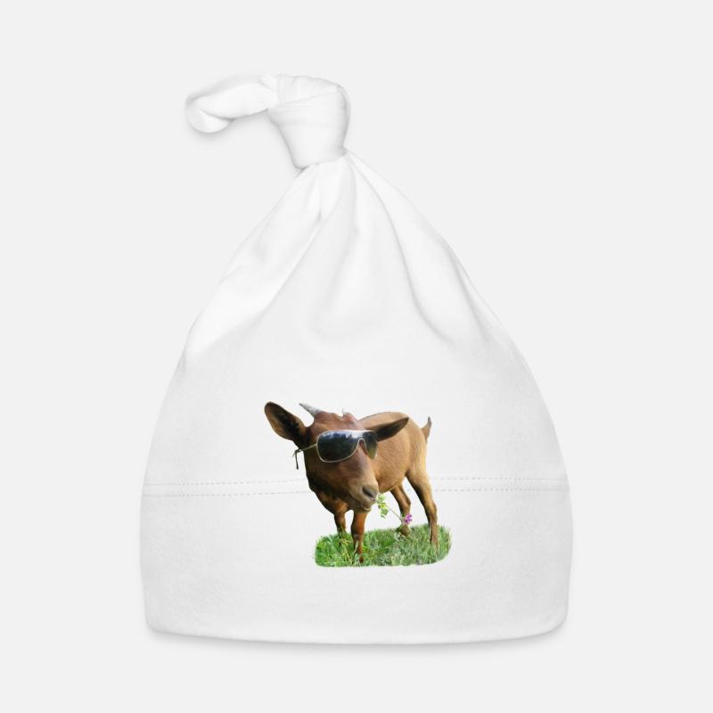Chèvre avec des lunettes Bonnet bio Bébé