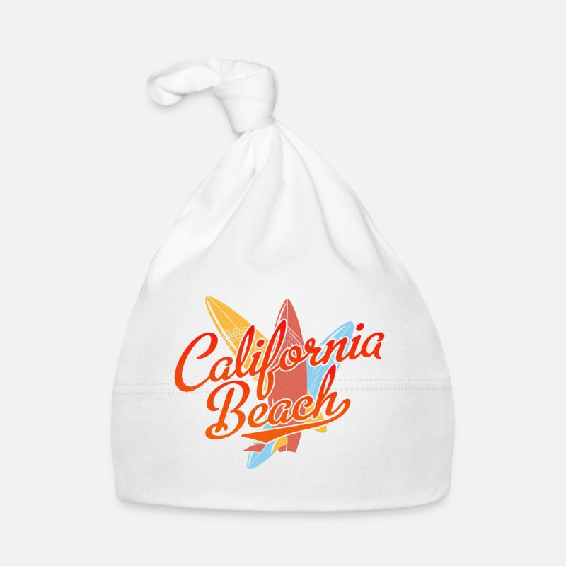 California Beach Surfer Surfing Gift Idea Organic Baby Cap