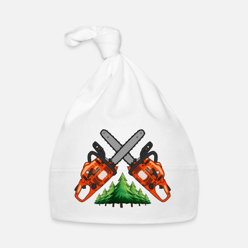 Chainsaw Cross with Forest Organic Baby Cap