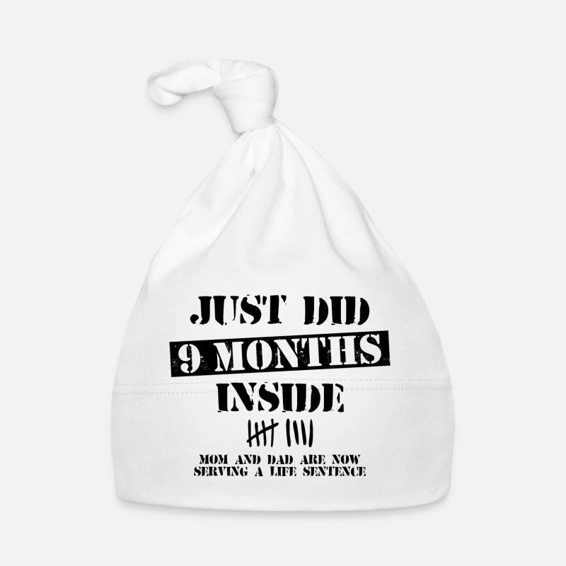 9 Monate innen - Baby Bio-Mütze - Weiß