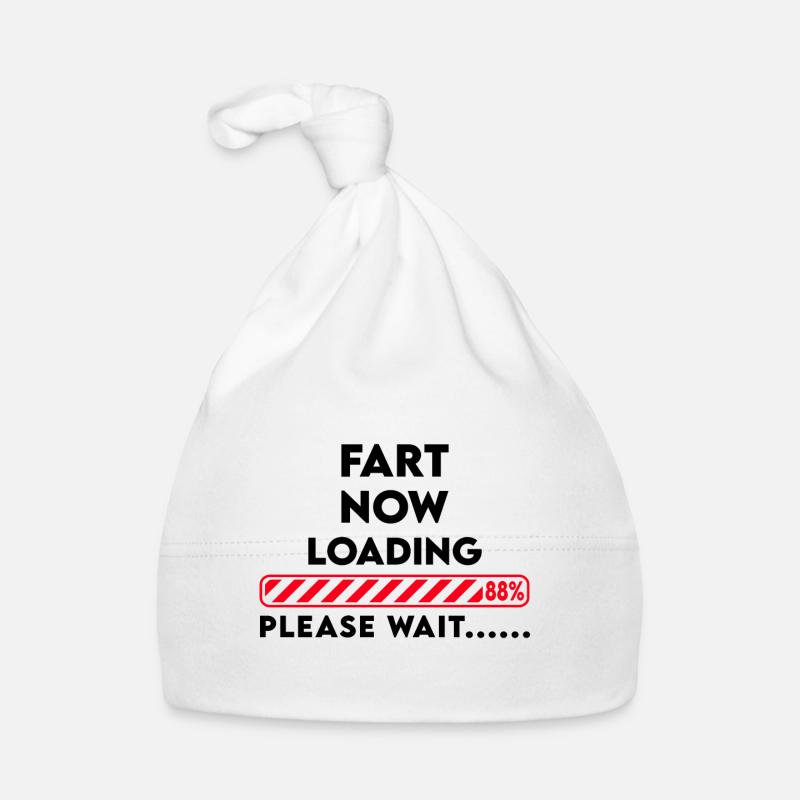 Fart now loading... Please wait Lustiger Spruch Baby Bio-Mütze