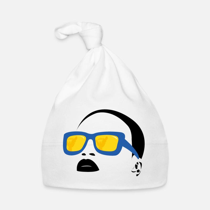Strand und Sonnenbrille Design Baby Bio-Mütze
