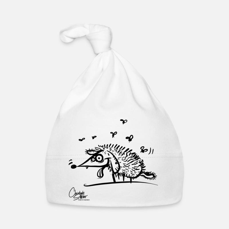 Lustige Töle 3 (Schlappi) - Bonnet bio Bébé - blanc