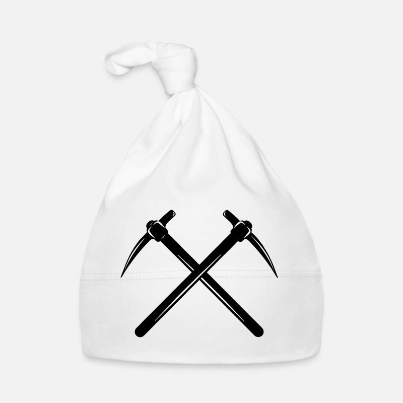 Zwei Spitzhacken gekreuzt Baby Bio-Mütze