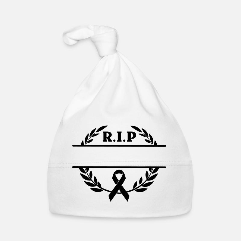 Monogramme Laurel Wreath R.I.P Bonnet bio Bébé