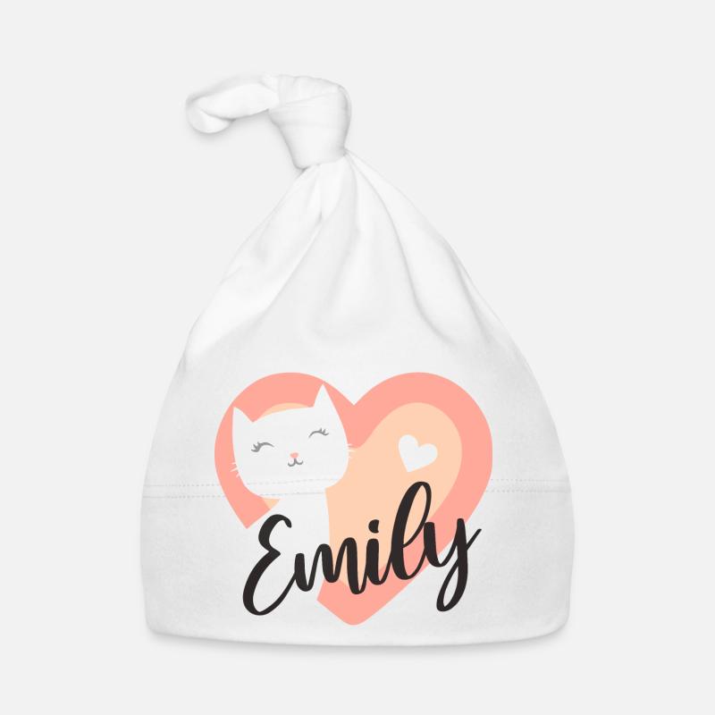 Emily Nom Prénom Chaton Bonnet bio Bébé