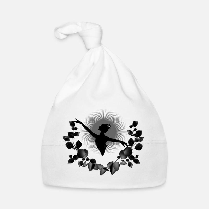 Ballerina Silhouette mit schwarzen Eukalyptus Baby Bio-Mütze