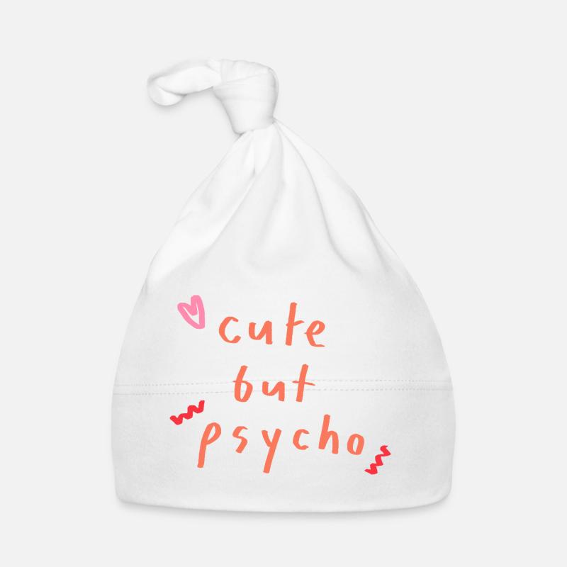 mignon mais psychopathe - Bonnet bio Bébé - blanc