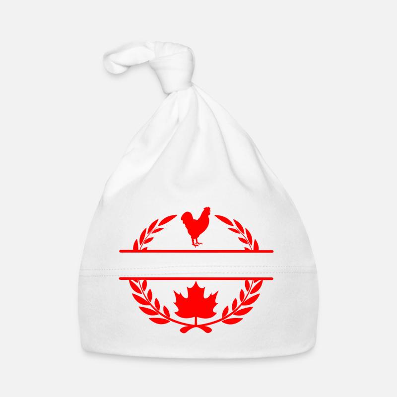 Canada maple leaf chicken laurel wreath Organic Baby Cap