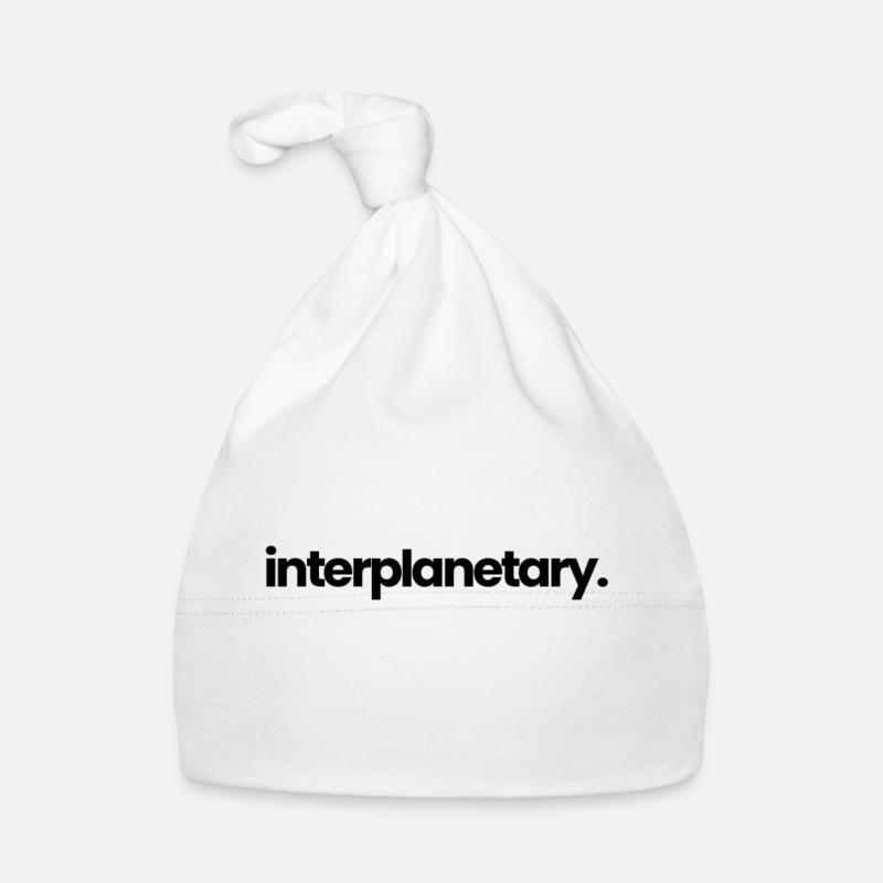 Interplanetary Black - Organic Baby Cap - white