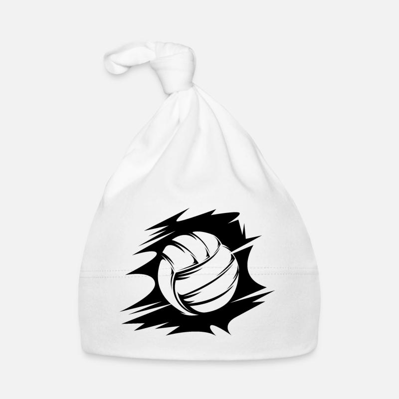 Logo d’illustration d’icône de ballon de volley-ball abstrait Bonnet bio Bébé