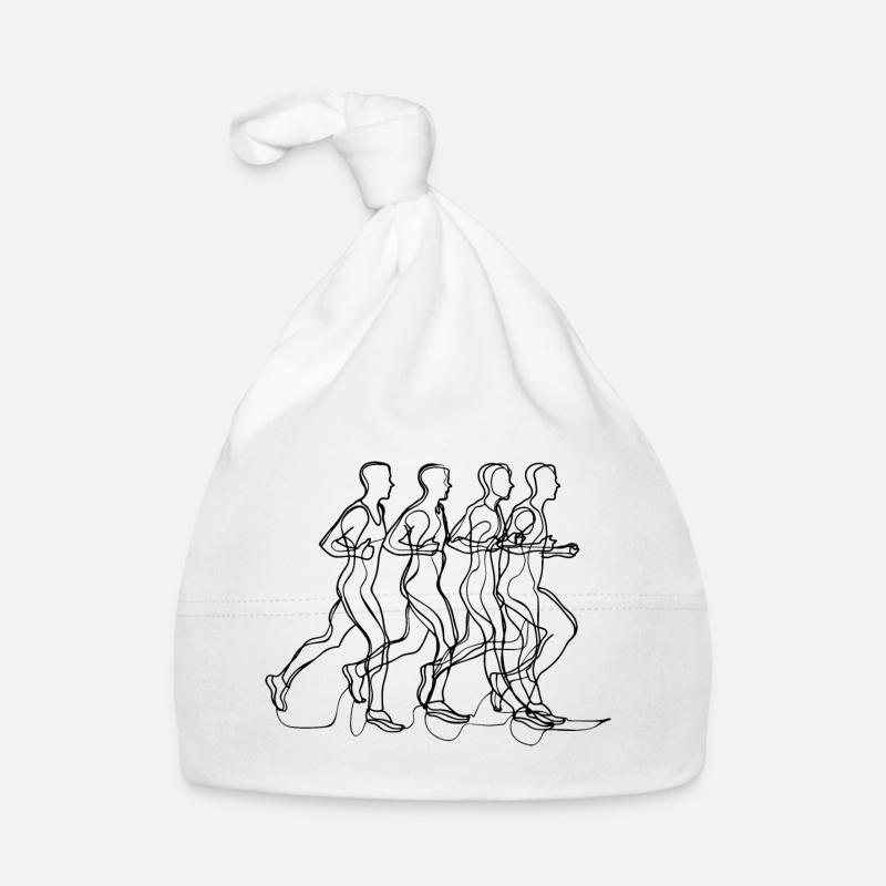 Dessin du coureur Bonnet bio Bébé