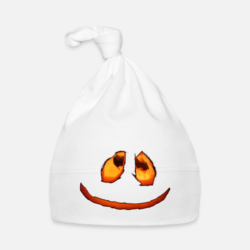 Pumpkin Face Halloween Organic Baby Cap