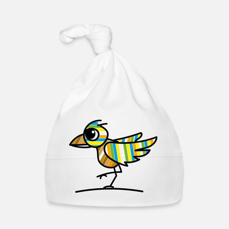 Oiseau coloré Bonnet bio Bébé