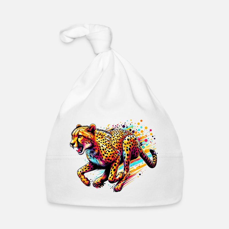 Guépard - Bonnet bio Bébé - blanc