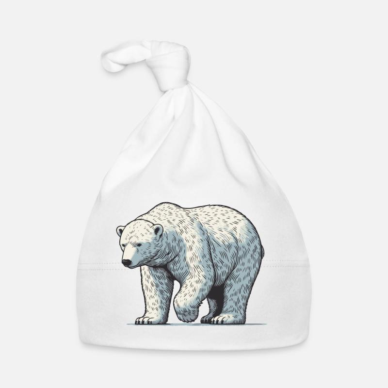 Polar bear Organic Baby Cap