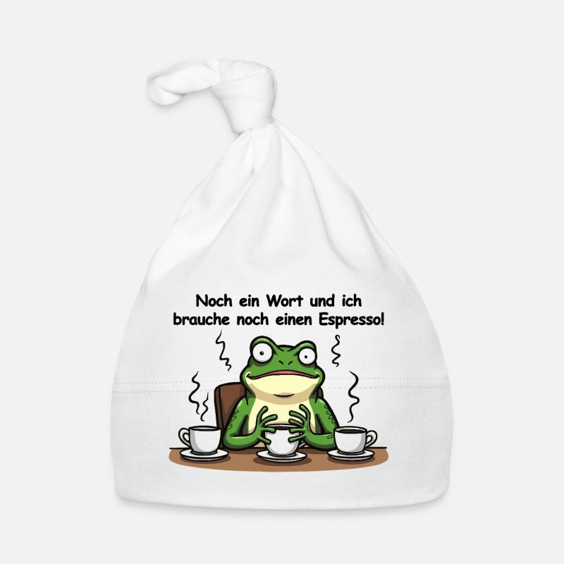 Espresso frog – Don't feel like having your first coffee Organic Baby Cap