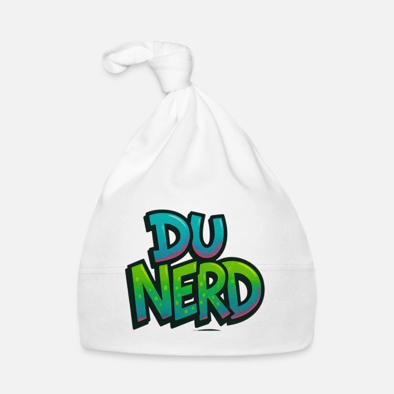 Nerd design with gradient Organic Baby Cap