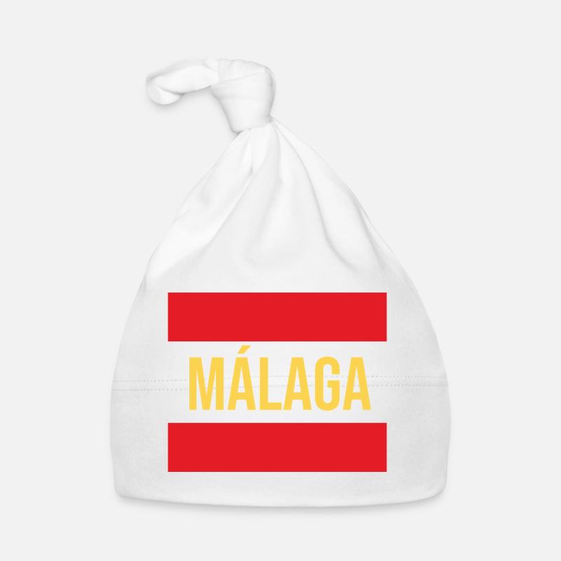 Conception du drapeau régional de Malaga - Bonnet bio Bébé - blanc