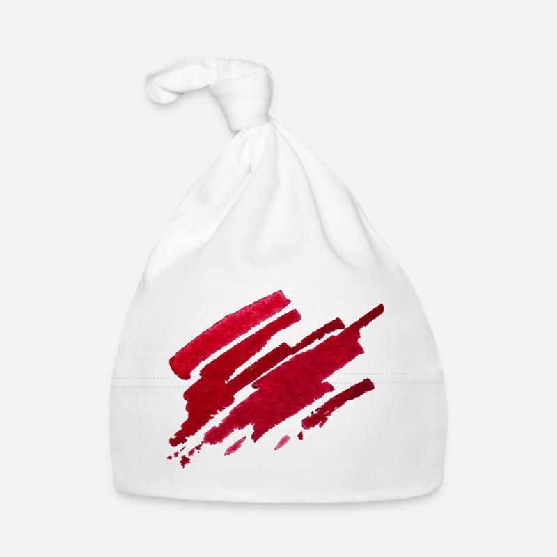 Farbe - Rot - Abstrakt Baby Bio-Mütze
