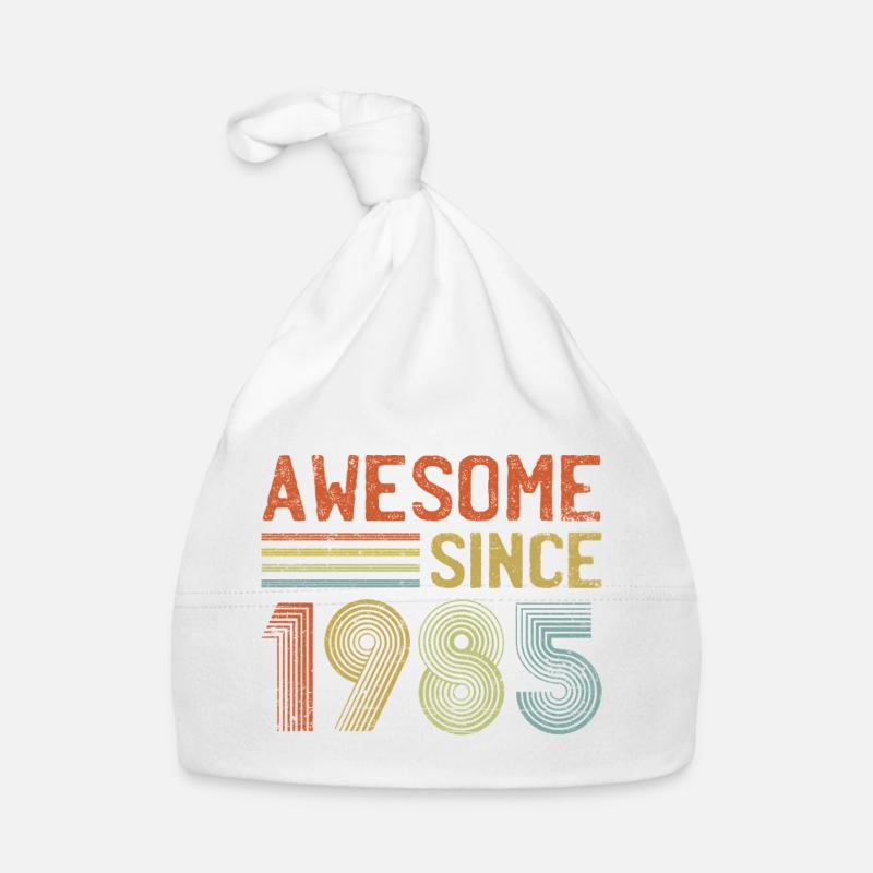 Retro 1985 Inspired Typeface Design Organic Baby Cap