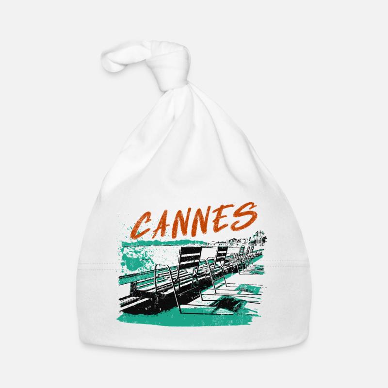 Cannes Côte d'Azur Illustration Organic Baby Cap