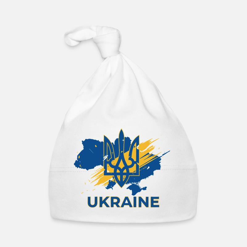 Impression du logo Trident Wave Ukraine Bonnet bio Bébé