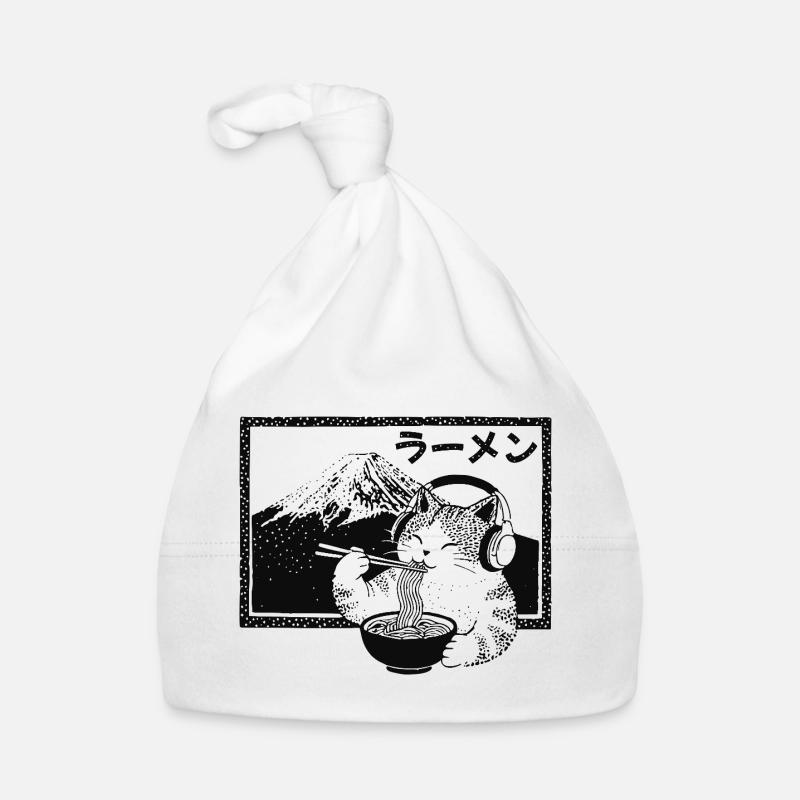 Ramen Kitten Mount Fuji Organic Baby Cap